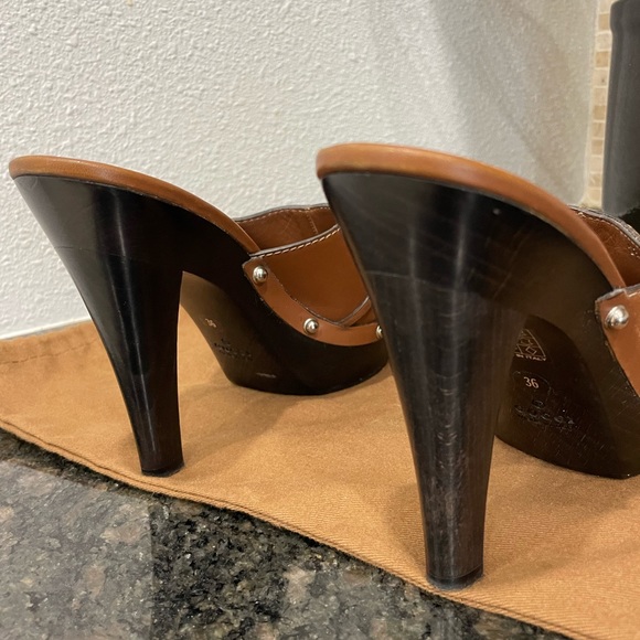 Gucci horsebit wooden heel sandal - Picture 4 of 5